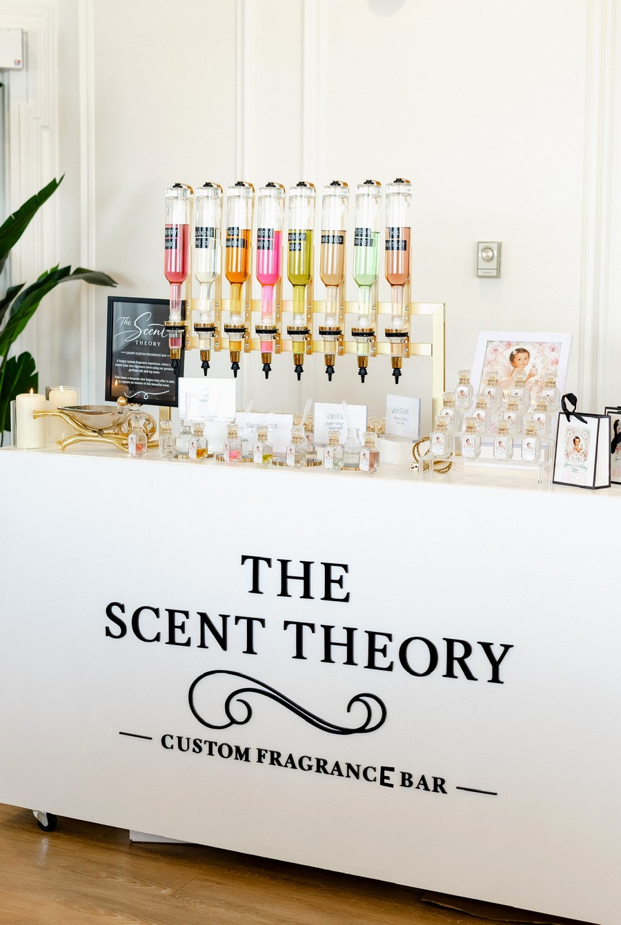 The Scent Theory professional bar setup