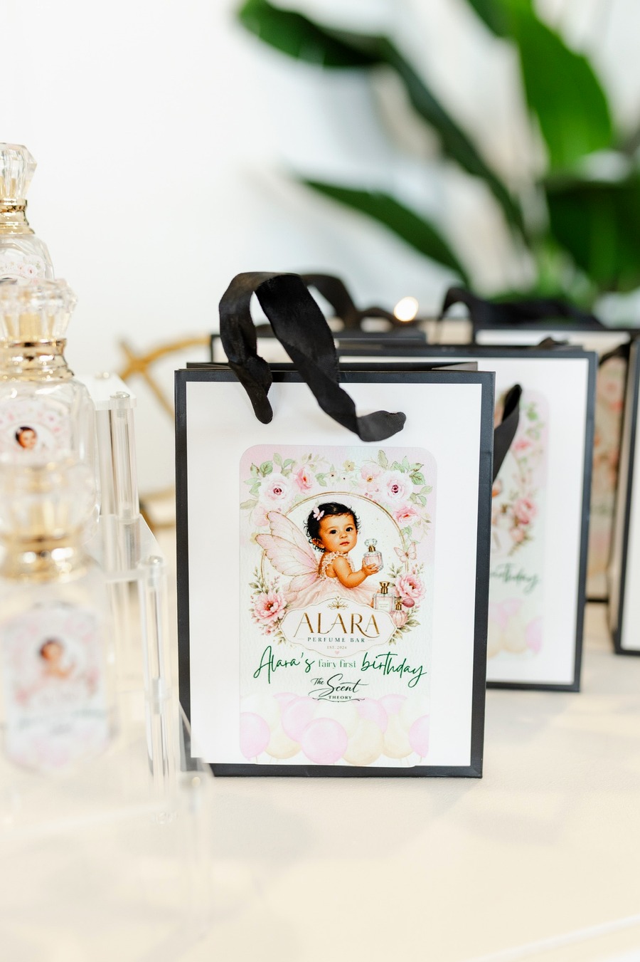 Alara fairy first birthday custom perfume gift bag